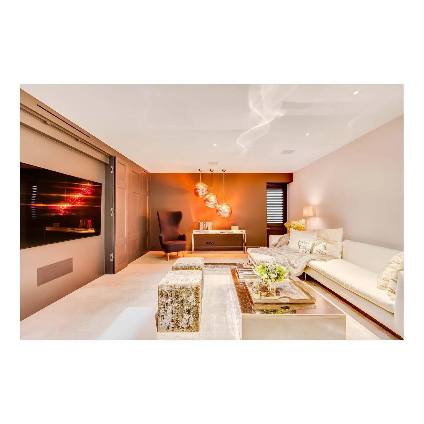 Rectory Road, Barnes photographed for @thepropertypartnership.

An incredible basement refurbishment consisting of media room, gym and a double sub-zero wine fridge for when you just need to pop downstairs for a bottle!

Swipe to see more.

#interior