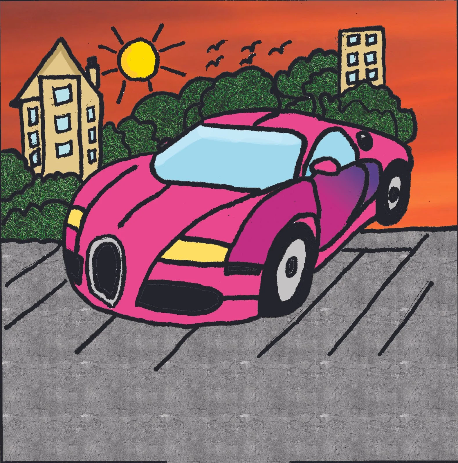 Track A - Car & Sun