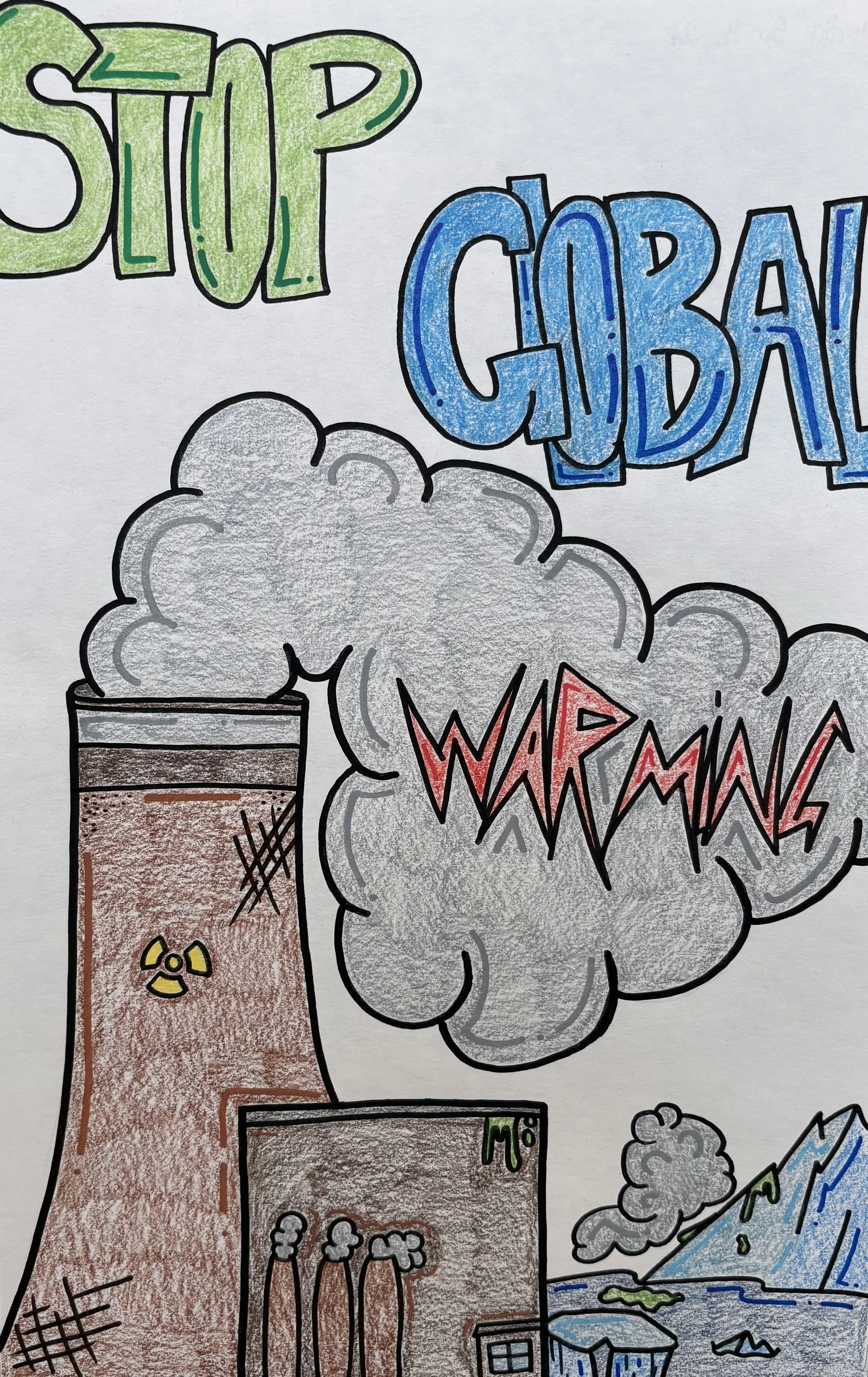 Claudia S - Global Warming Color Pencil Piece
