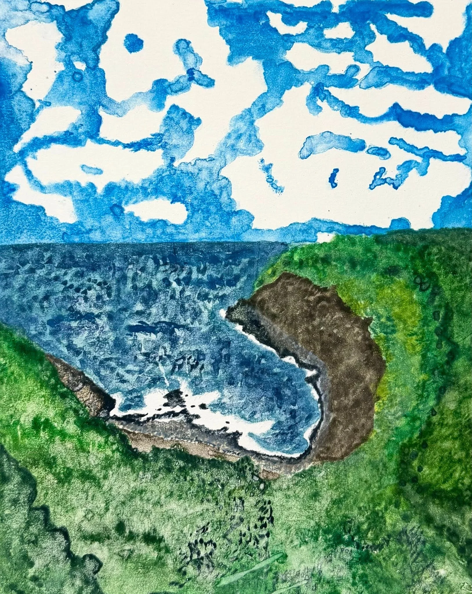 Anna P - Coastal Monoprint 