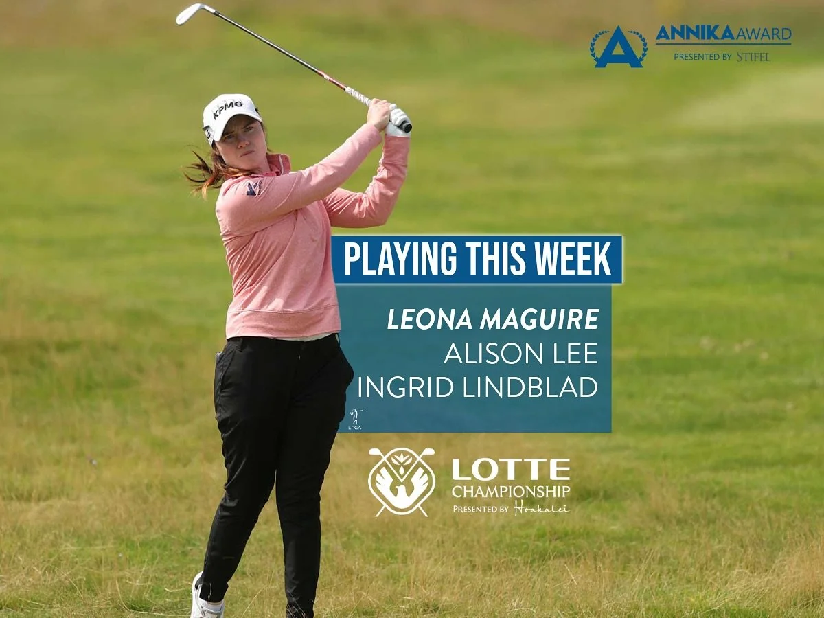 Good luck to 3️⃣ of our past ANNIKA Award presented by Stifel winners this week at the Lotte Championship presented by Hoakalei!