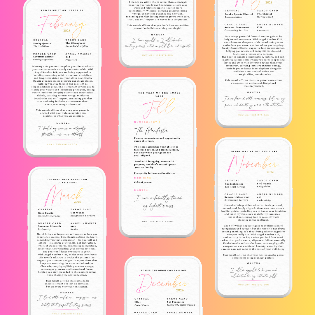 2026 Personalized 12-Month Digital Reading | Tarot, Oracle & Numerology Forecast