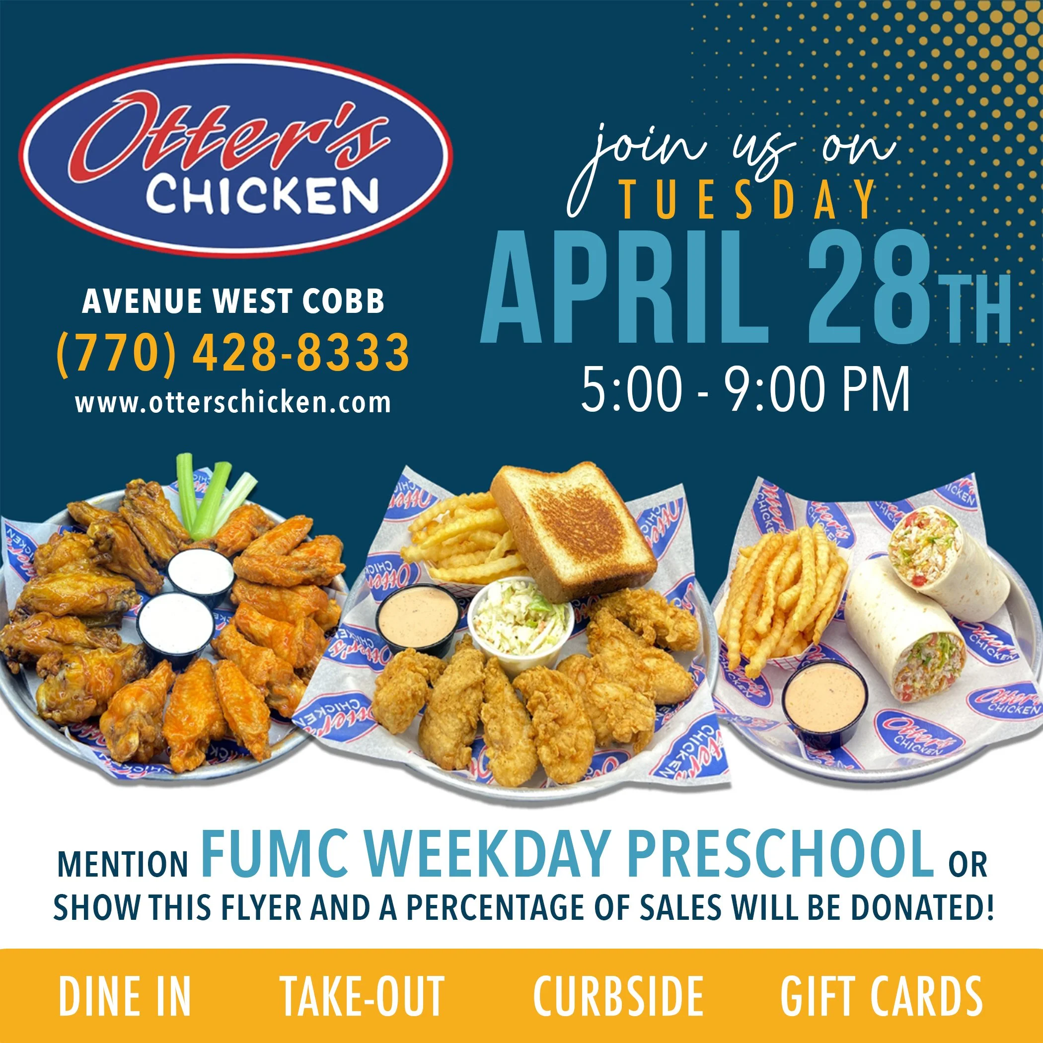 Weekday Spirit Night at Otter's Chicken