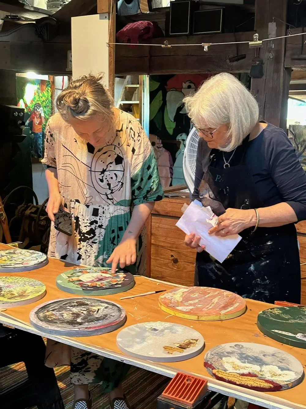 Toni Short & Sister at Tilly Strauss's New Moon Collage