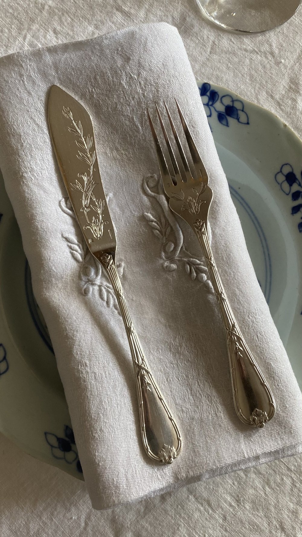 Antique Christofle Fish Cutlery Set—8 Pieces — Curio Shop