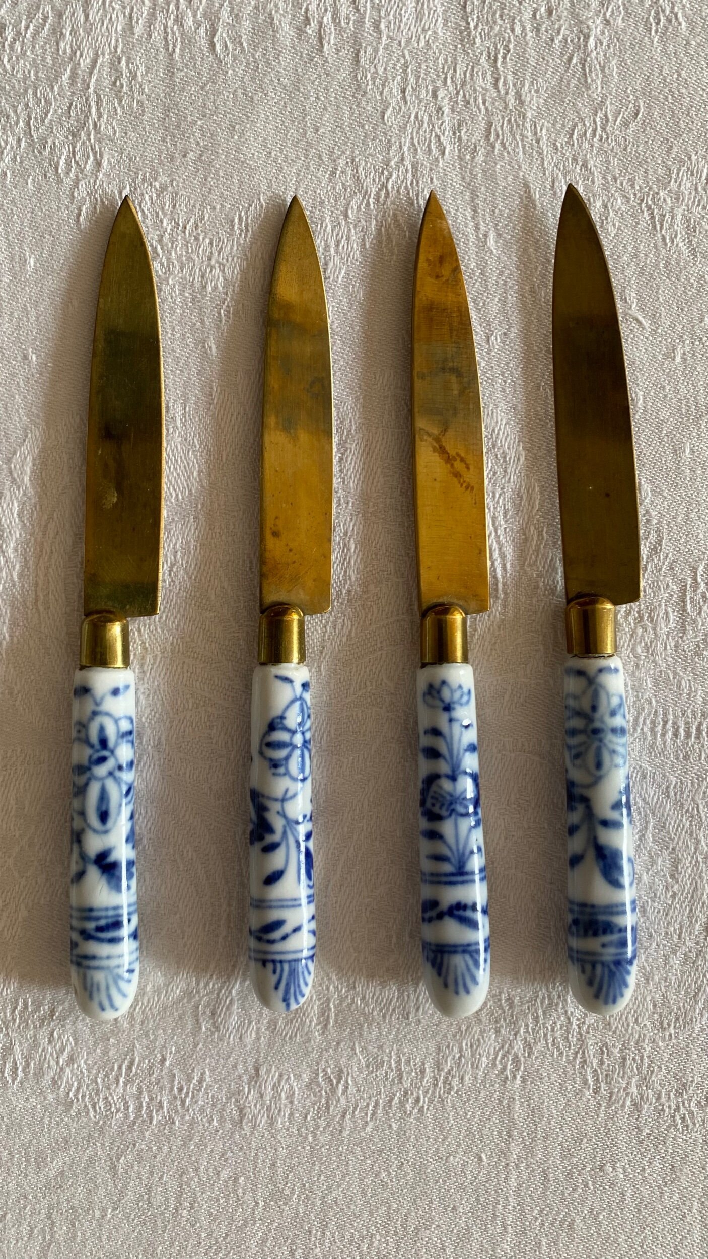 19th Century Porcelain Fruit Knives—Set of 4 — Curio Shop