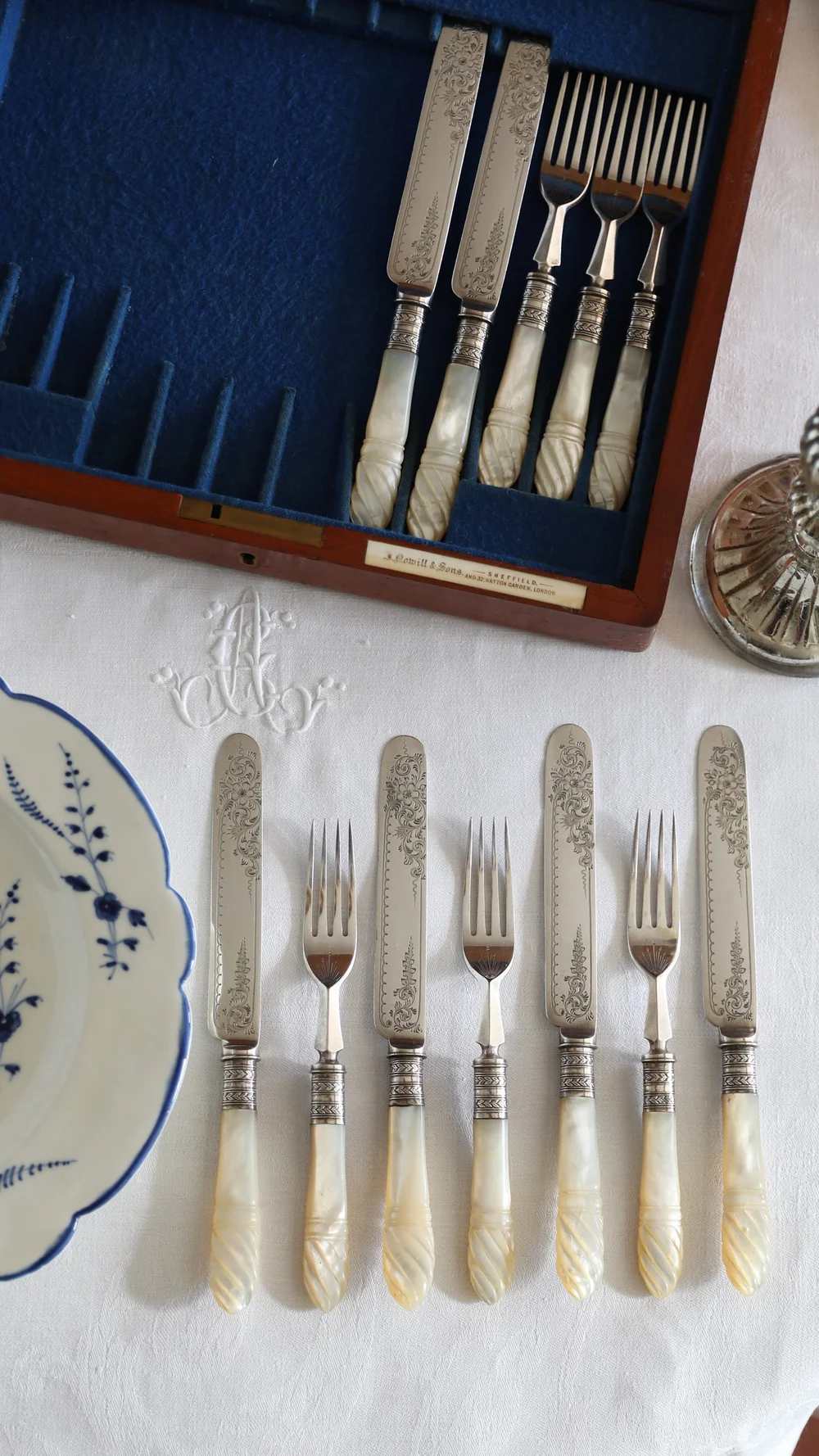 Victorian Mother of Pearl Cutlery Set—12 Pieces — Curio Shop display picture 1