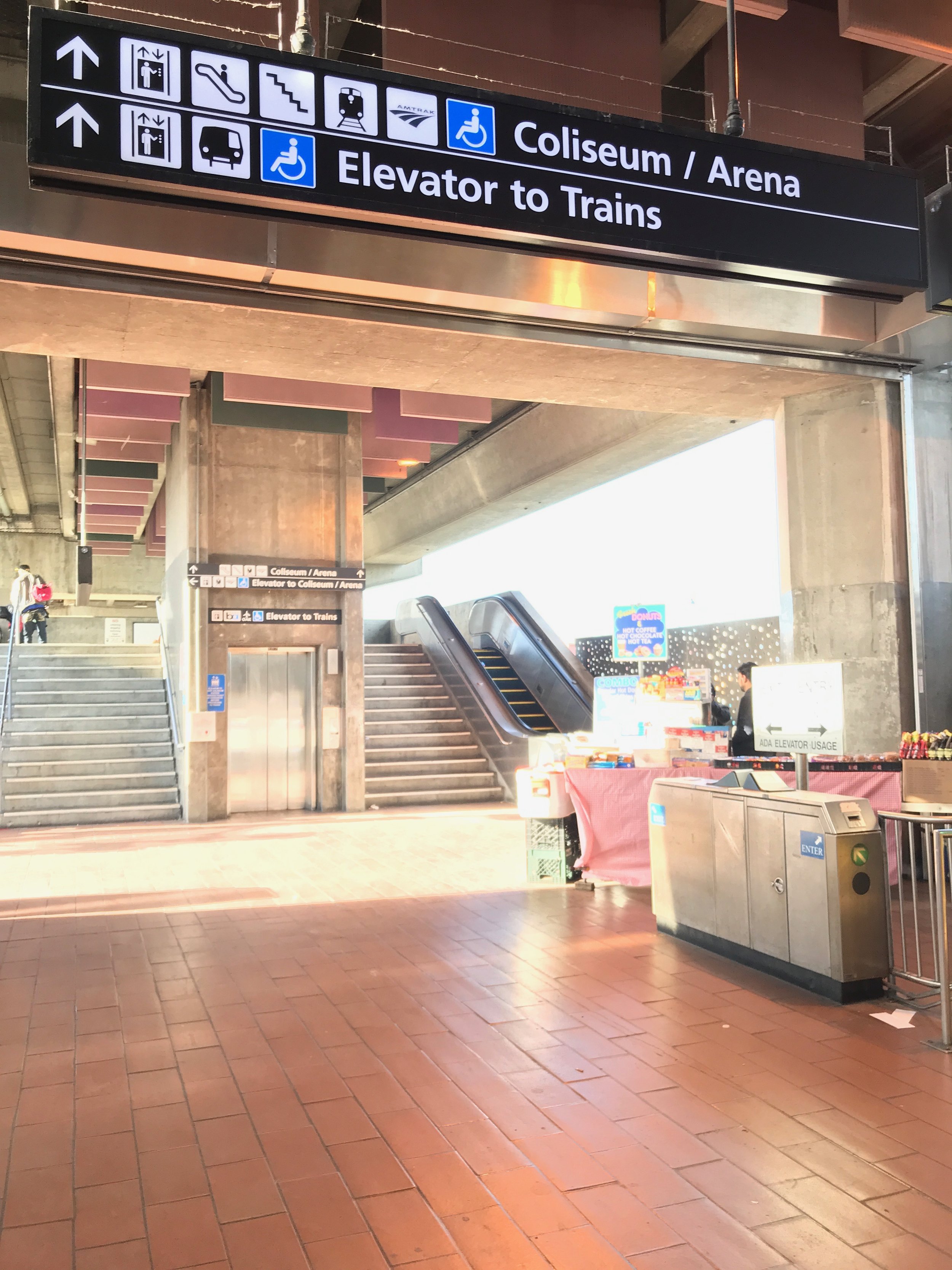 The Coliseum BART station is a 5min drive