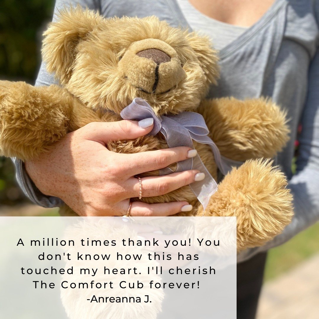 &quot;A million times thank you! You don't know how this has touched my heart. I'll cherish The Comfort Cub forever!&quot; -Anreanna J.

#thecomfortcub #cub #teddybear #hopeyoucanhold #testimonialtuesday #comfort #tuesday #hug #testimonytuesday