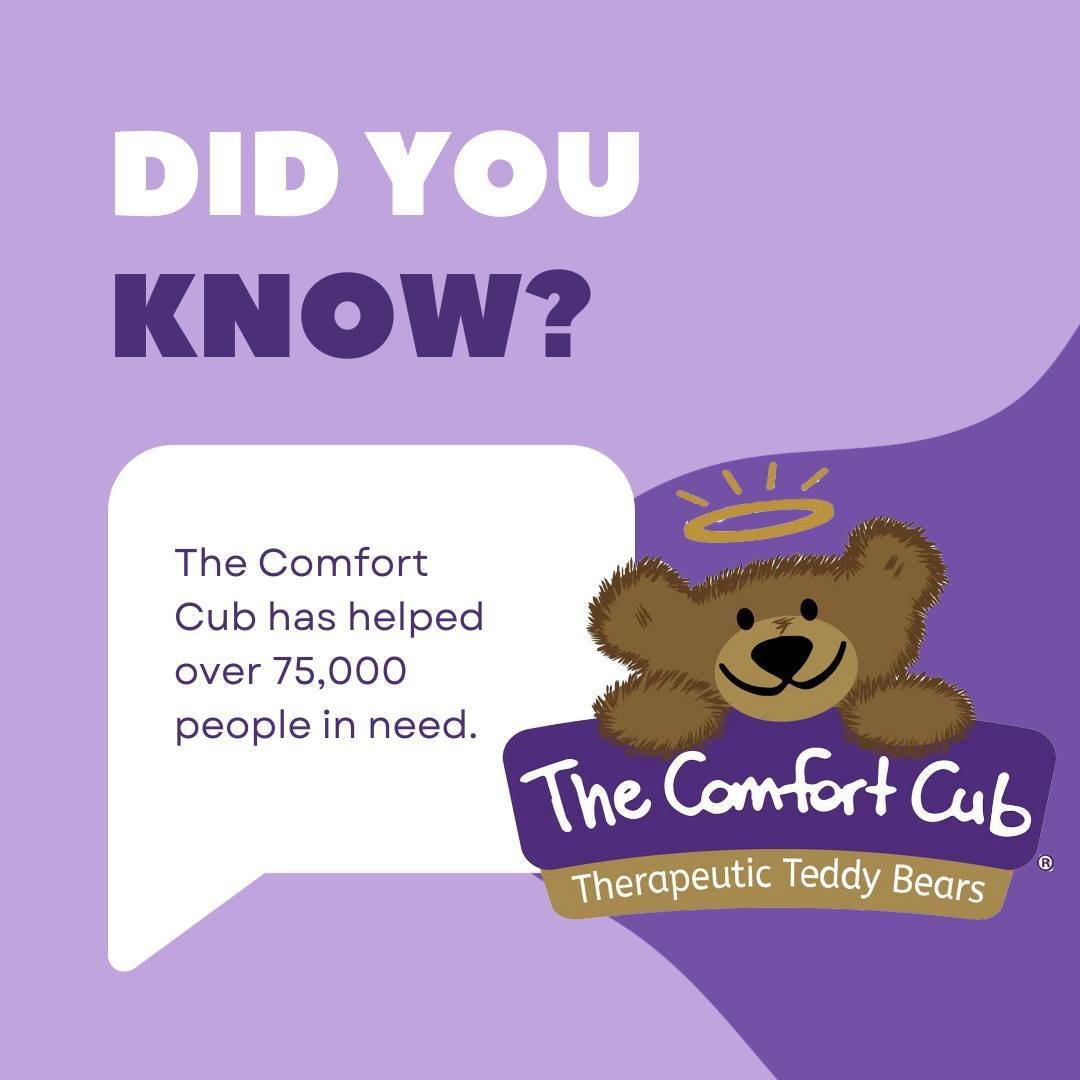 Happy Friday! Did you know that we've helped over 75,000 people in need?

#funfactfriday #friday #thecomfortcub #teddybear #hope #comfort #healing