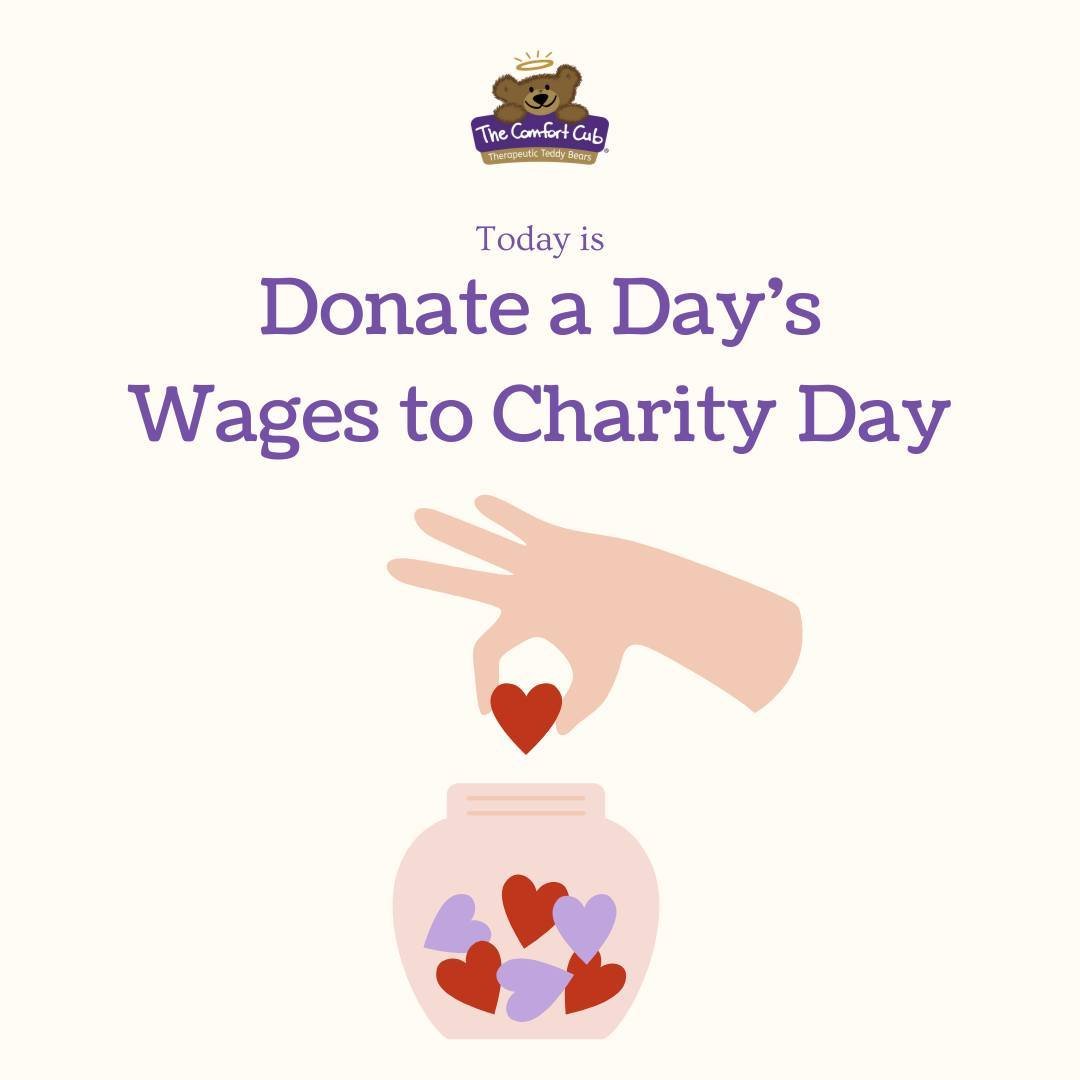 It's Donate a Day's Wages to Charity Day! We recognize that this may not be possible for everyone, but please consider donating what you can to a charity you care about!

Charities rely on your help to make a difference in our world.

#wildcardwednes