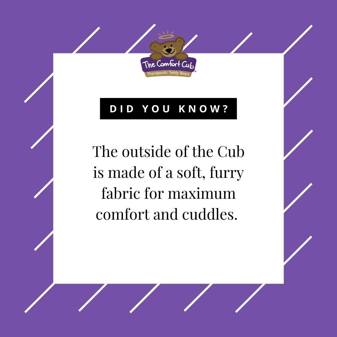 It's time for another fun fact about our Cubs! Did you know this?

#funfactfriday #friday #thecomfortcub #teddybear #hope #comfort #healing