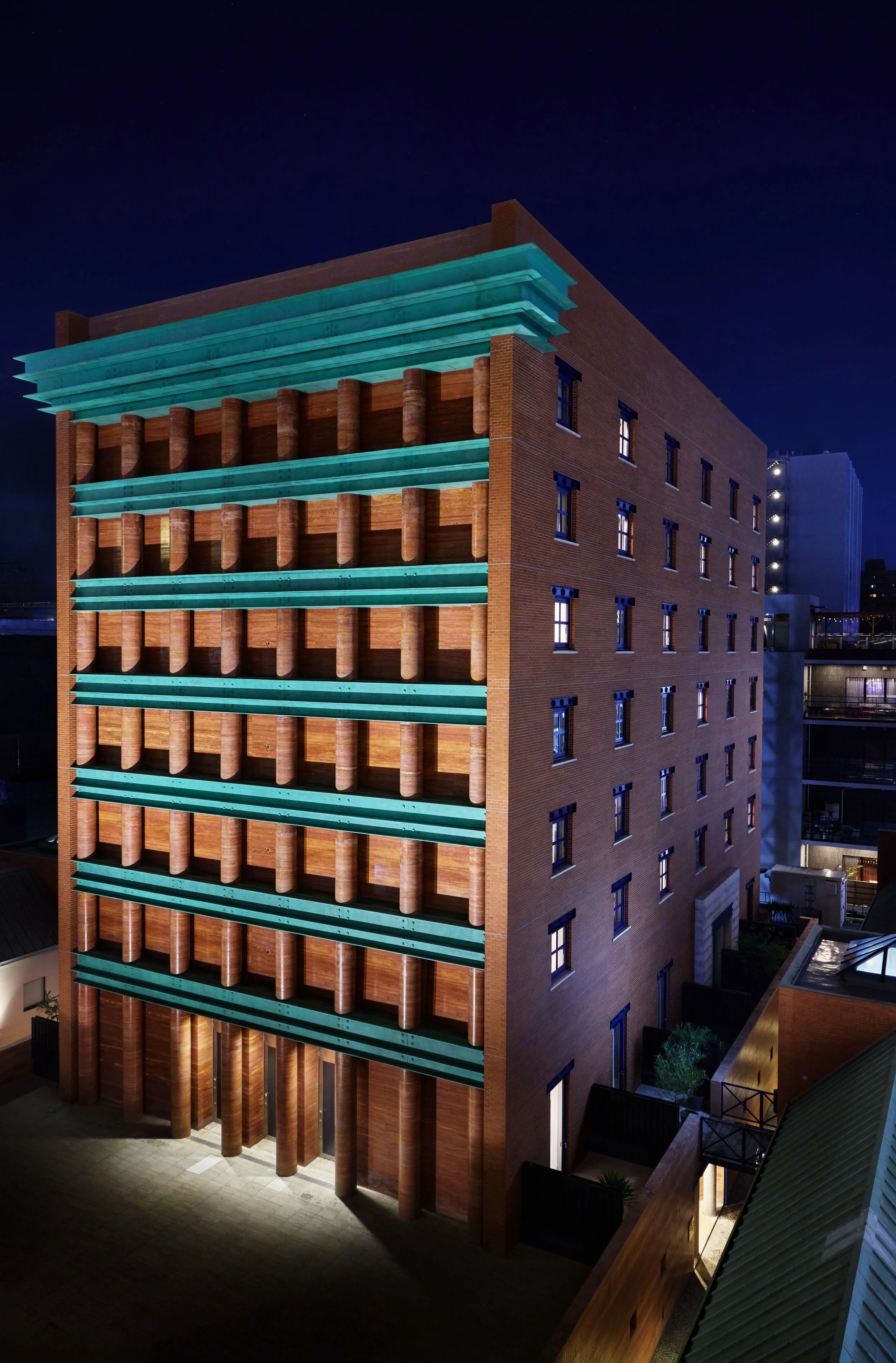 Hotel Il Palazzo Fukuoka Japan  Exterior Blue hour