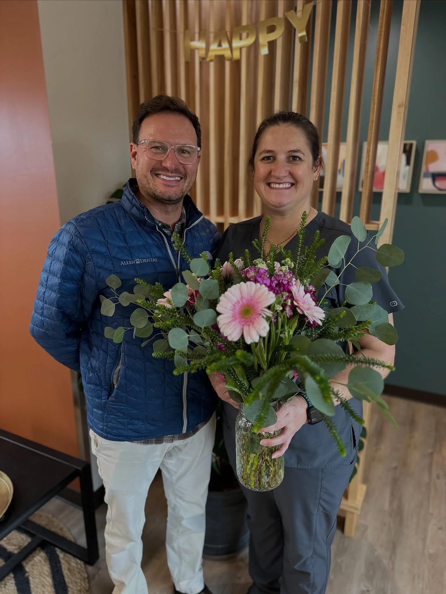 🎉 Happy Birthday to Amanda, our amazing dental hygienist at Allen Dental Group! 🦷 When she&rsquo;s not making smiles sparkle, she&rsquo;s hitting the range 🎯, crocheting cozy creations 🧶, diving into a good book 📚, or spending time with her furr