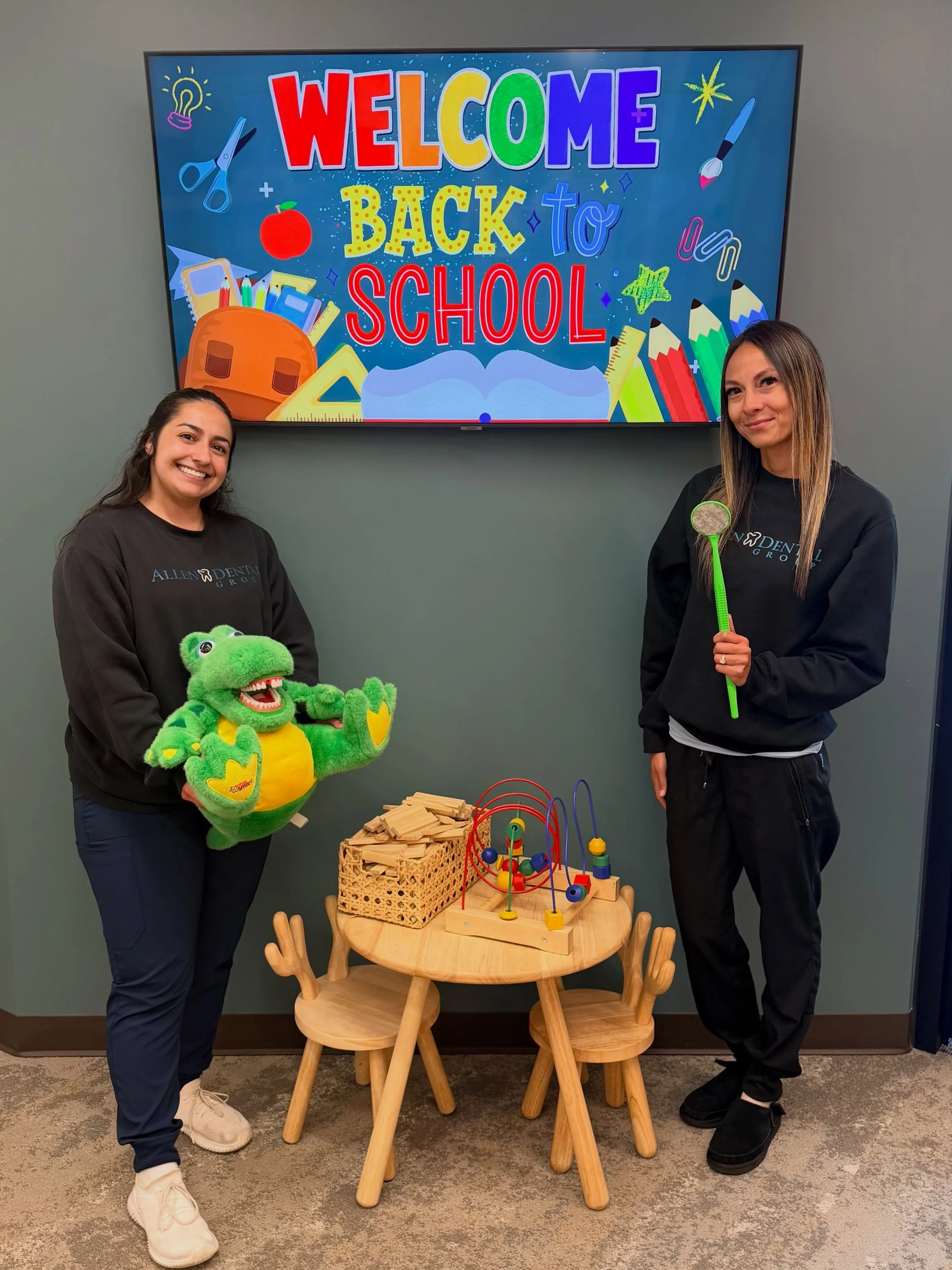 Happy Back-to-school! 📚✏️🍎

Mia and April are here and ready to take your calls and help you schedule your next appointment&mdash;for you and your kiddos! 🦷💙

Wishing all of our wonderful Anchorage families and patients a happy, healthy, and succ