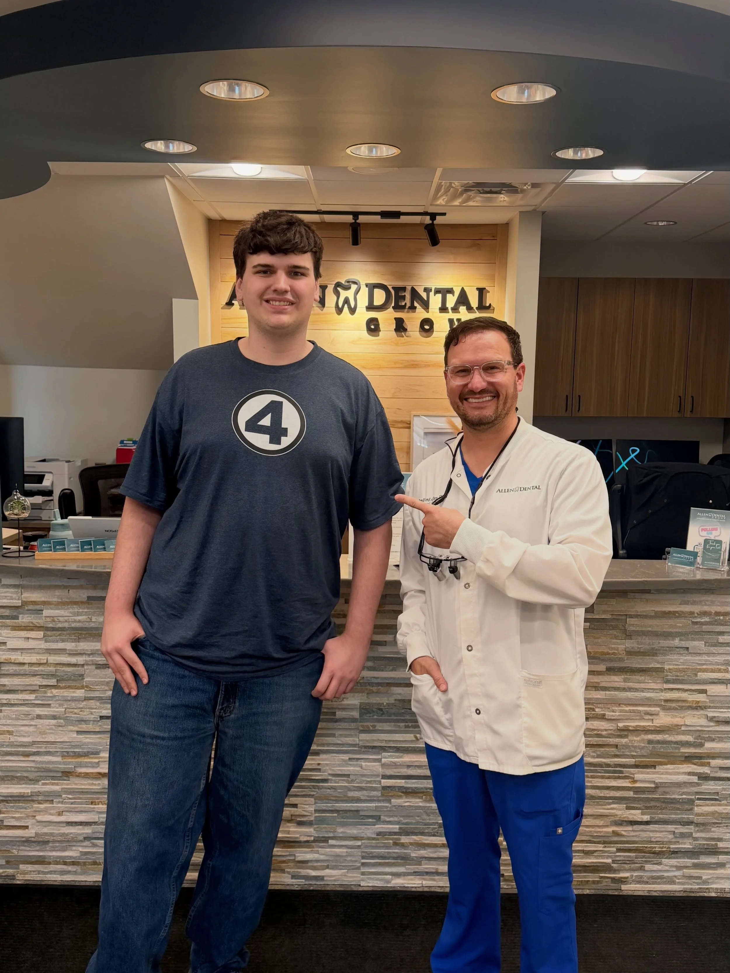 Nothing better than watching our patients grow through the years 💙 A visit from a soon-to-be high school graduate the day before senior graduation &mdash; so proud to celebrate this milestone with you! Way to go Wyatt!