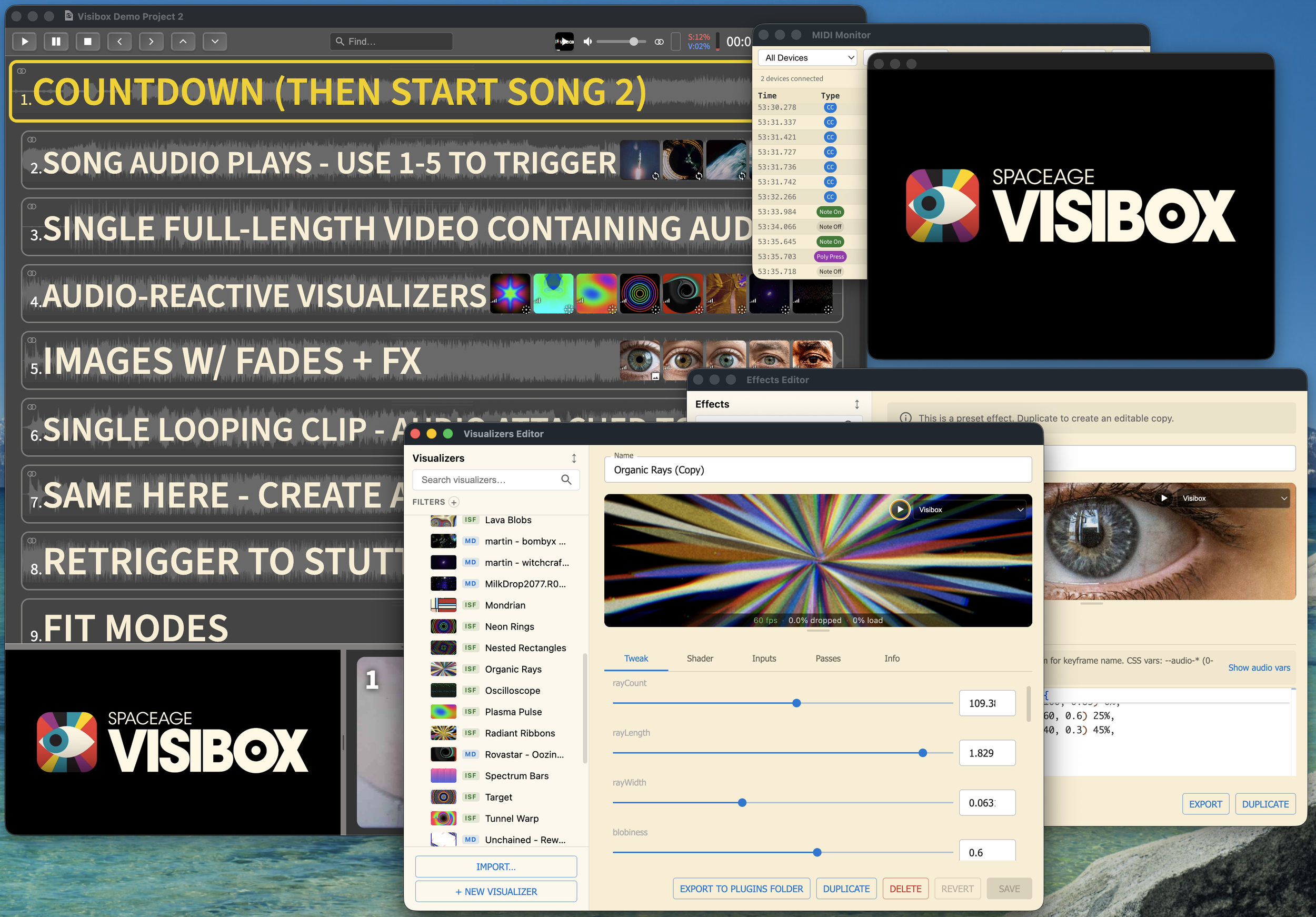 Visibox Interface
