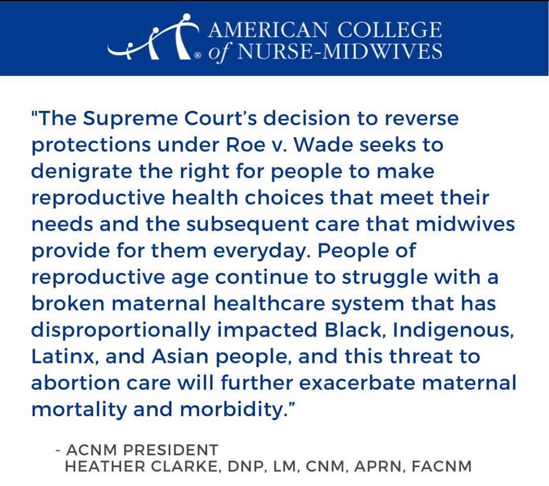 WHA Midwives stands with our midwifery, nursing, and physician colleagues in opposition to today&rsquo;s decision by the Supreme Court to allow restriction to safe abortion care. We will continue to respect and fight for each person&rsquo;s right to 