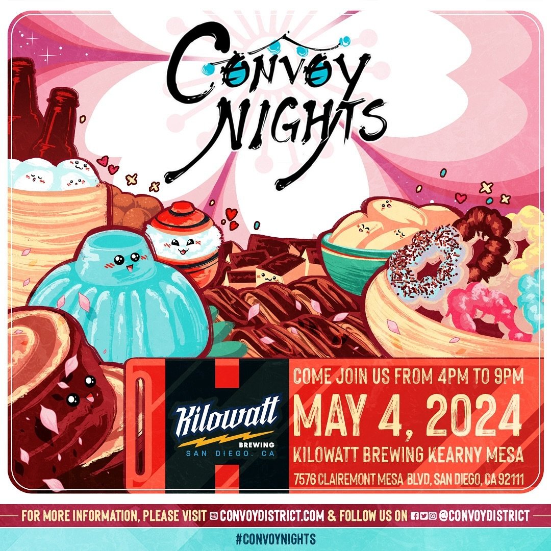 May the 4th be with you. @convoydistrict Convoy Nights is back at @kilowattbeer in Kearny Mesa! Catch the @seoulfulparty K Pop set from 6-7pm by @__destijl__ and enjoy performances and vendors as well as great craft brews throughout the evening! #con