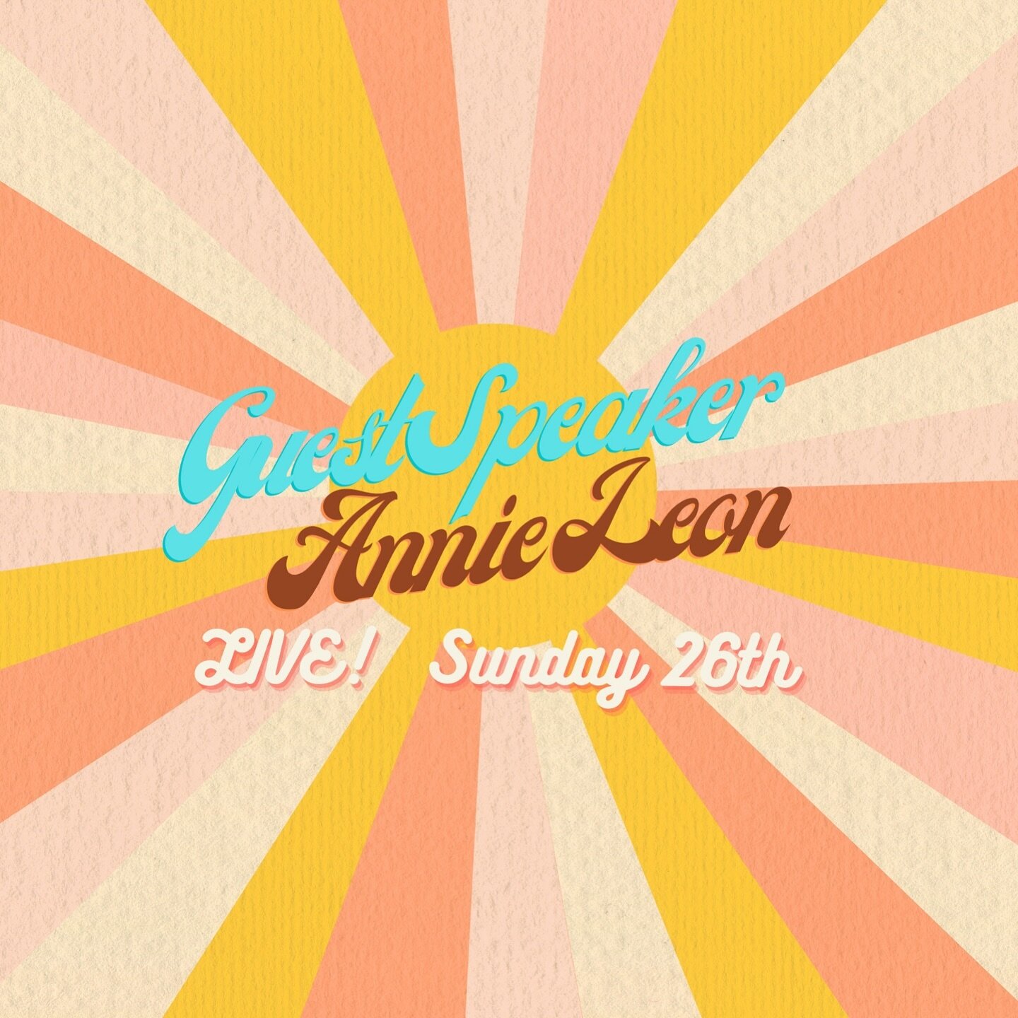 HEY YALL!! We have a special guest joining us this weekend.. 

PASTOR ANNIE LEON!!! She&rsquo;s going to be bringing an incredible word and you don&rsquo;t want to miss it. 

See you tomorrow at 6pm 🩷