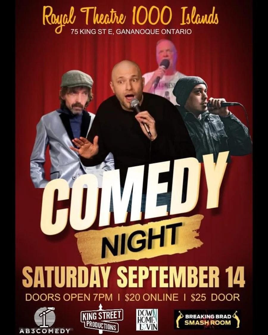 Big news! I’ll be headlining at the beautiful @royaltheatre on Saturday September 14 in Gananoque! Get your tickets! The link is in the bio! 
#gananoque #1000islands #canadiancomedy #canadacomedy
