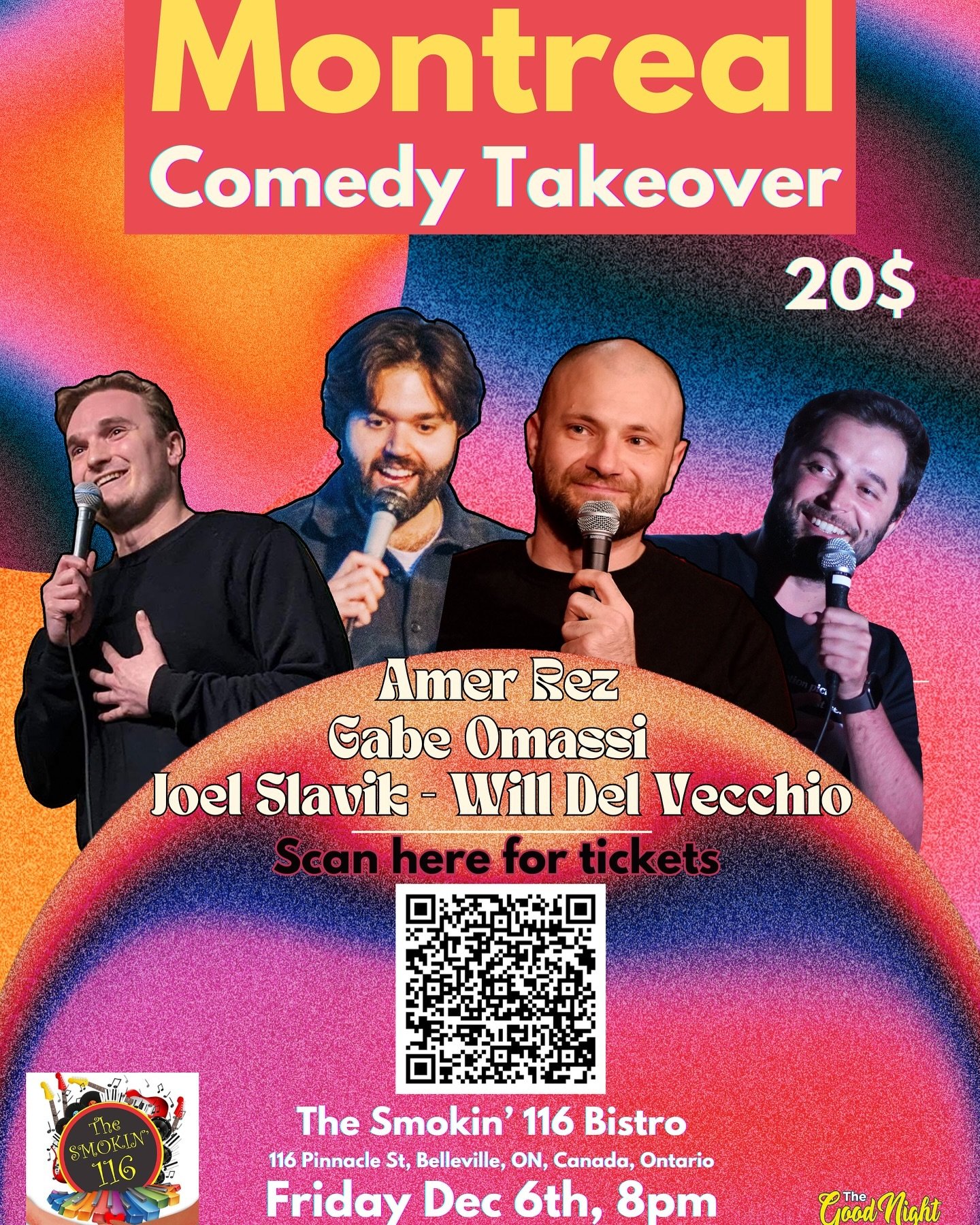 Belleville Ontario! We&rsquo;re coming for you! Friday December 6, we&rsquo;ll be at @thesmokin116. Join us for a night of laughter, drinking and all around great fun! Let&rsquo;s go! Tix in thebio! 
#bellevilleontario #ontario #ontariocanada #thesmo