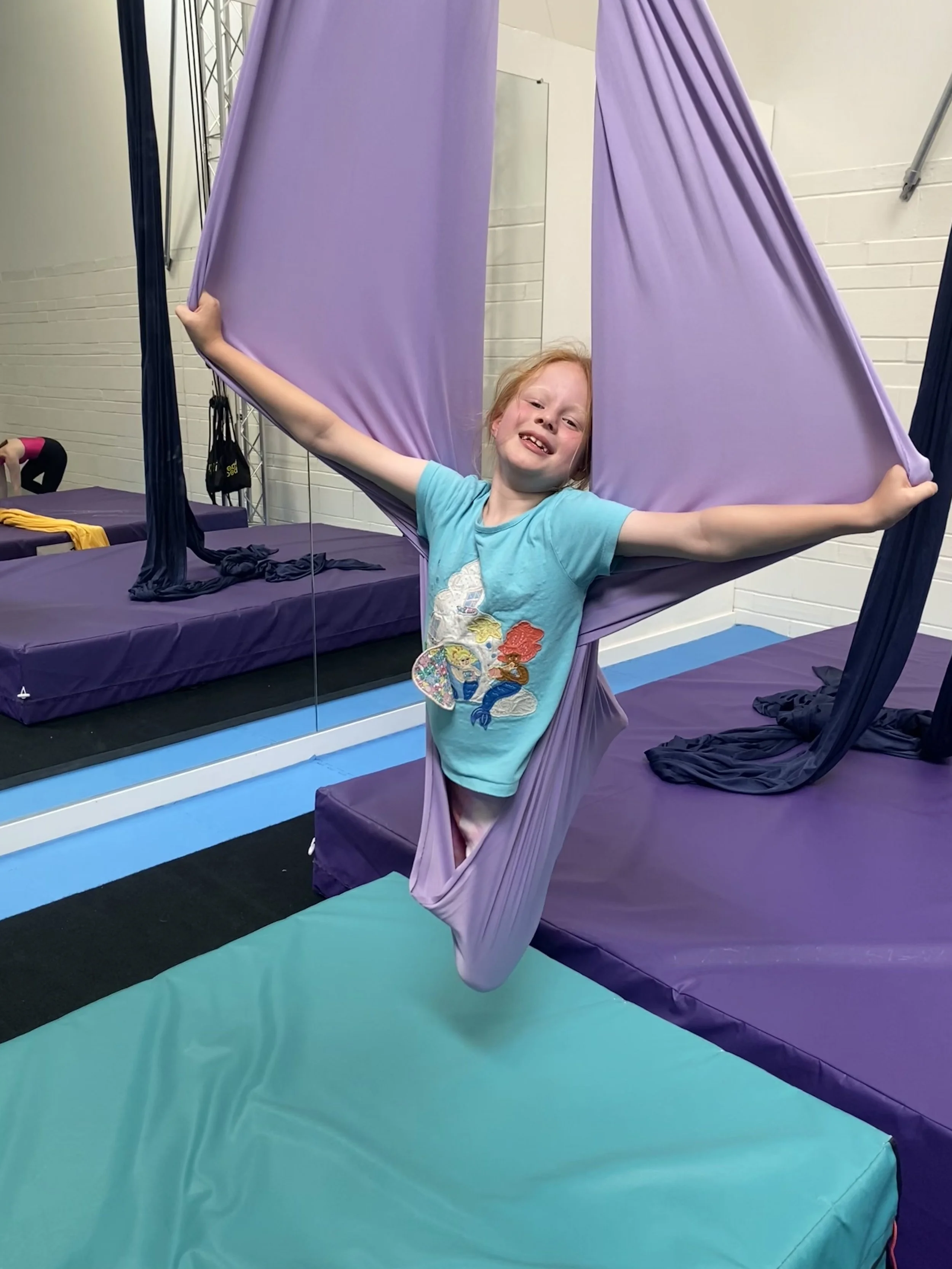 aerial arts circus classes for children in the north east with aerial beats