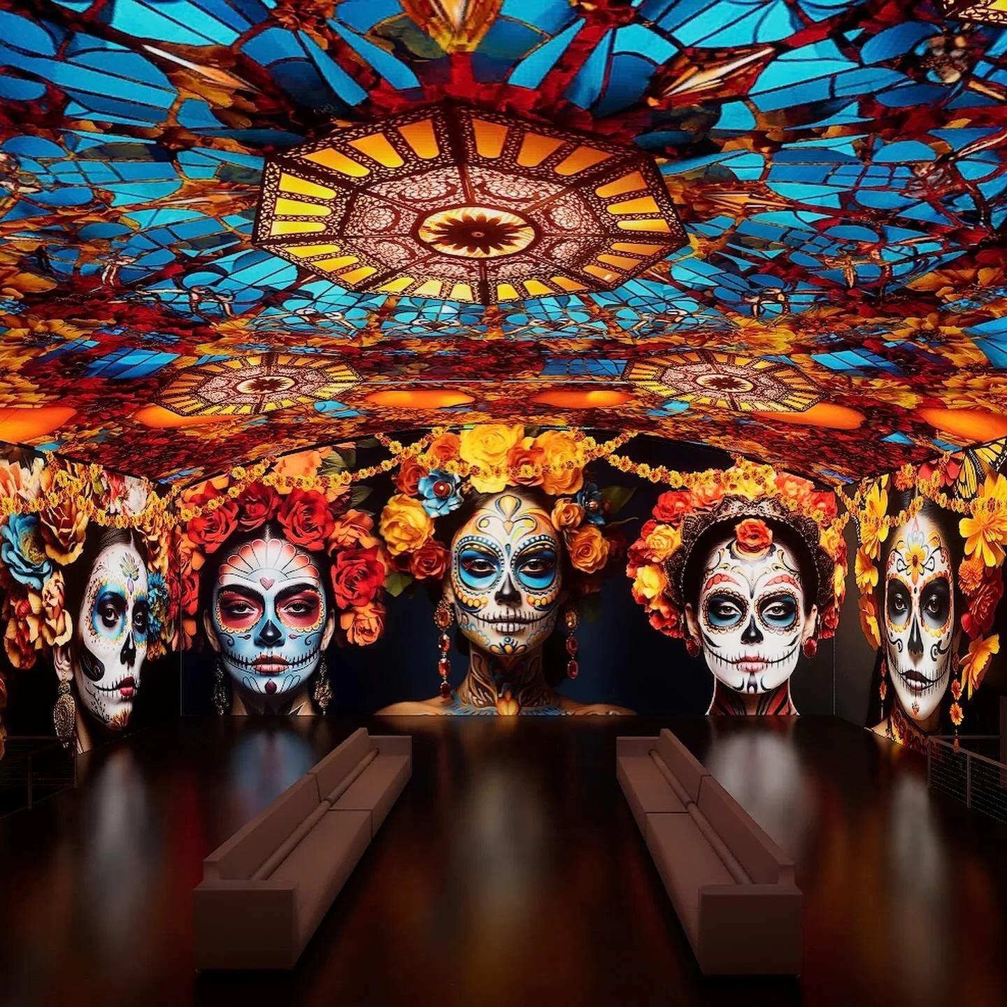 Kicking off October with a throwback to one of our favorite events for Halloween - A Day of the Dead themed party. 
Our @unitedprojection design team totally knocked it out of the park with so many custom scenes that were all insanely vibrant and fab