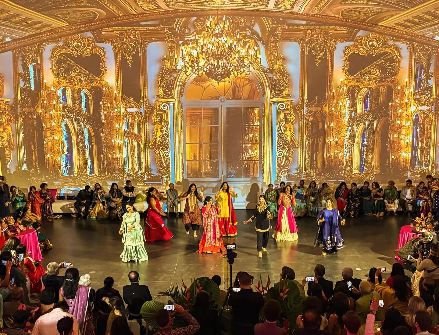 A Dazzling Sangeet Night
 💫💫💫🦚🦚🦚
A gorgeous night full of fabulous sangeet dance routines and stunning visuals, and of course, a stunning couple!
 
Planner: @tumhihoevents 
Visuals: @unitedprojection 
Venue: @thetemplehouse 
DJ: @empire_djs @dj