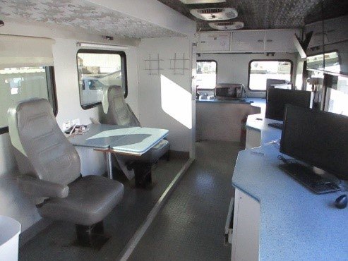 Pc and Chair in Data Van