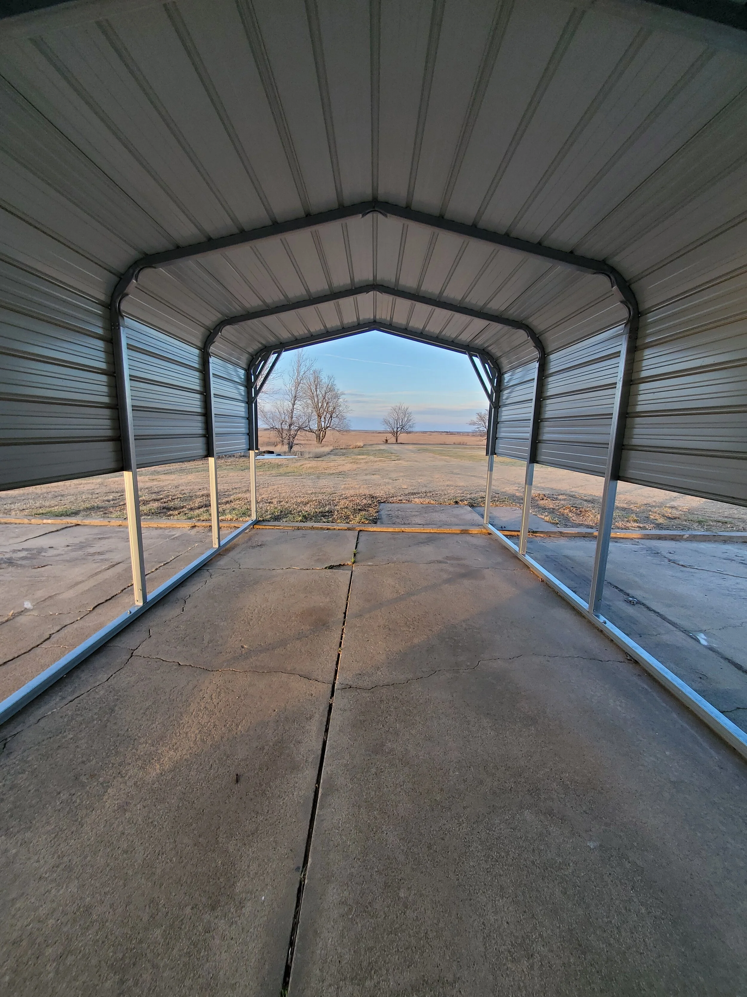 Carport at the surface