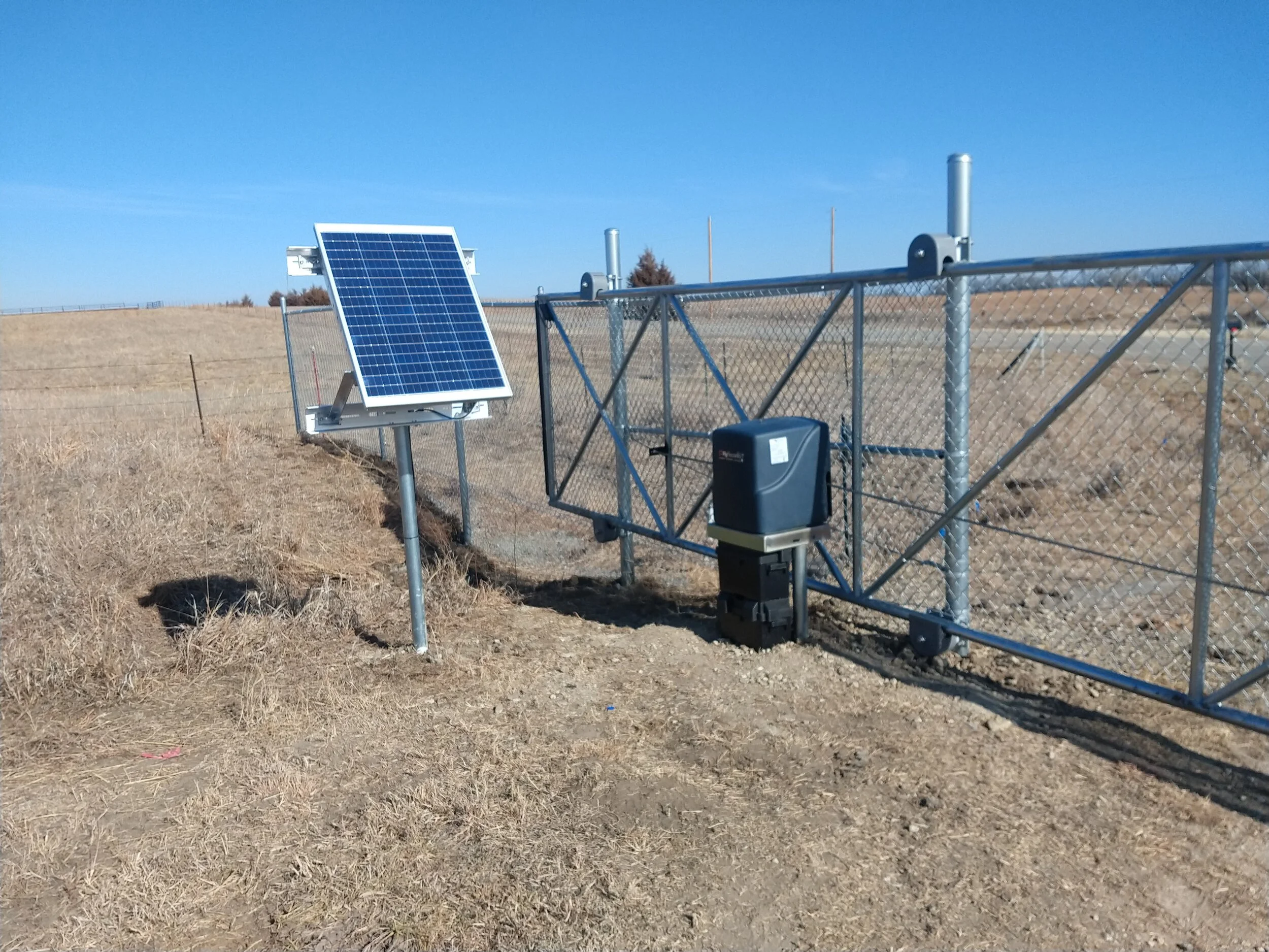 Brand new solar-powered entry gate