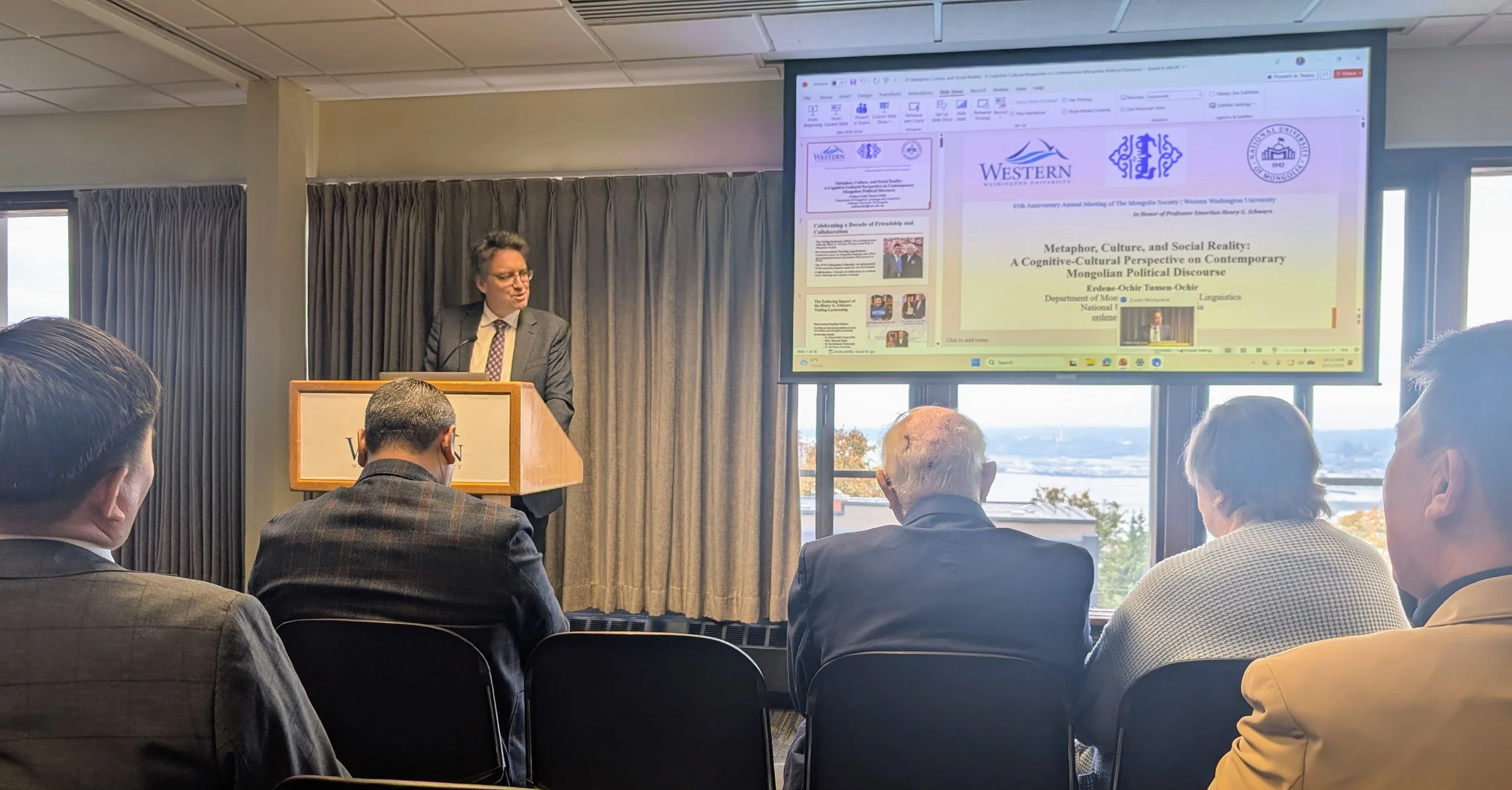 Dr. Brad Johnson, Provost and Executive Vice President of Western Washington University delivering his welcoming remarks. 