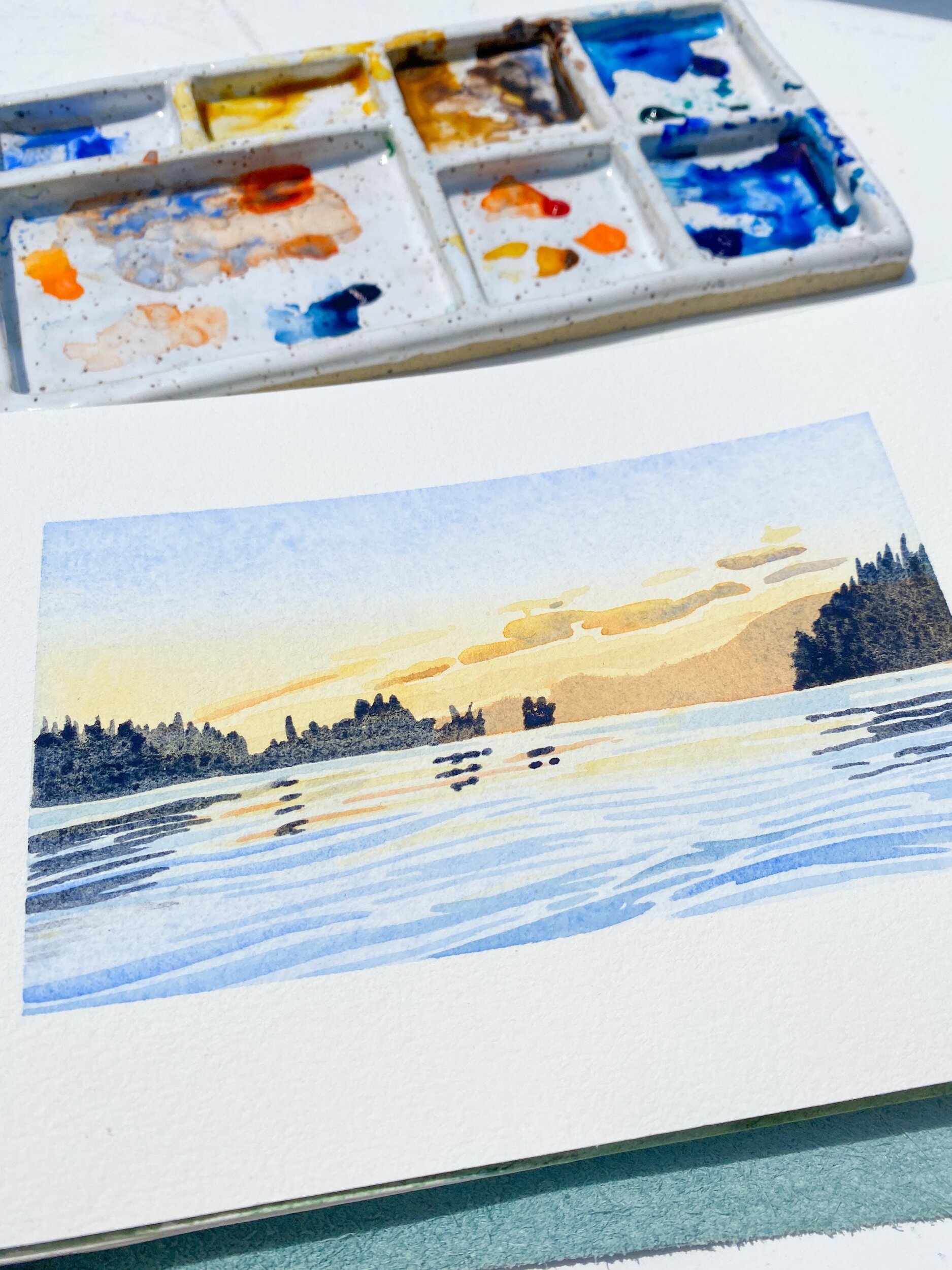 How To Paint Ocean Water with Watercolor Tutorial 