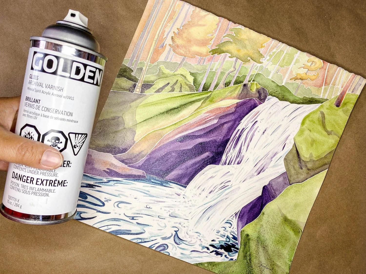Tutorial How to Varnish a Watercolour Painting and Mount on a Wood Panel — Andrea England Fine Art