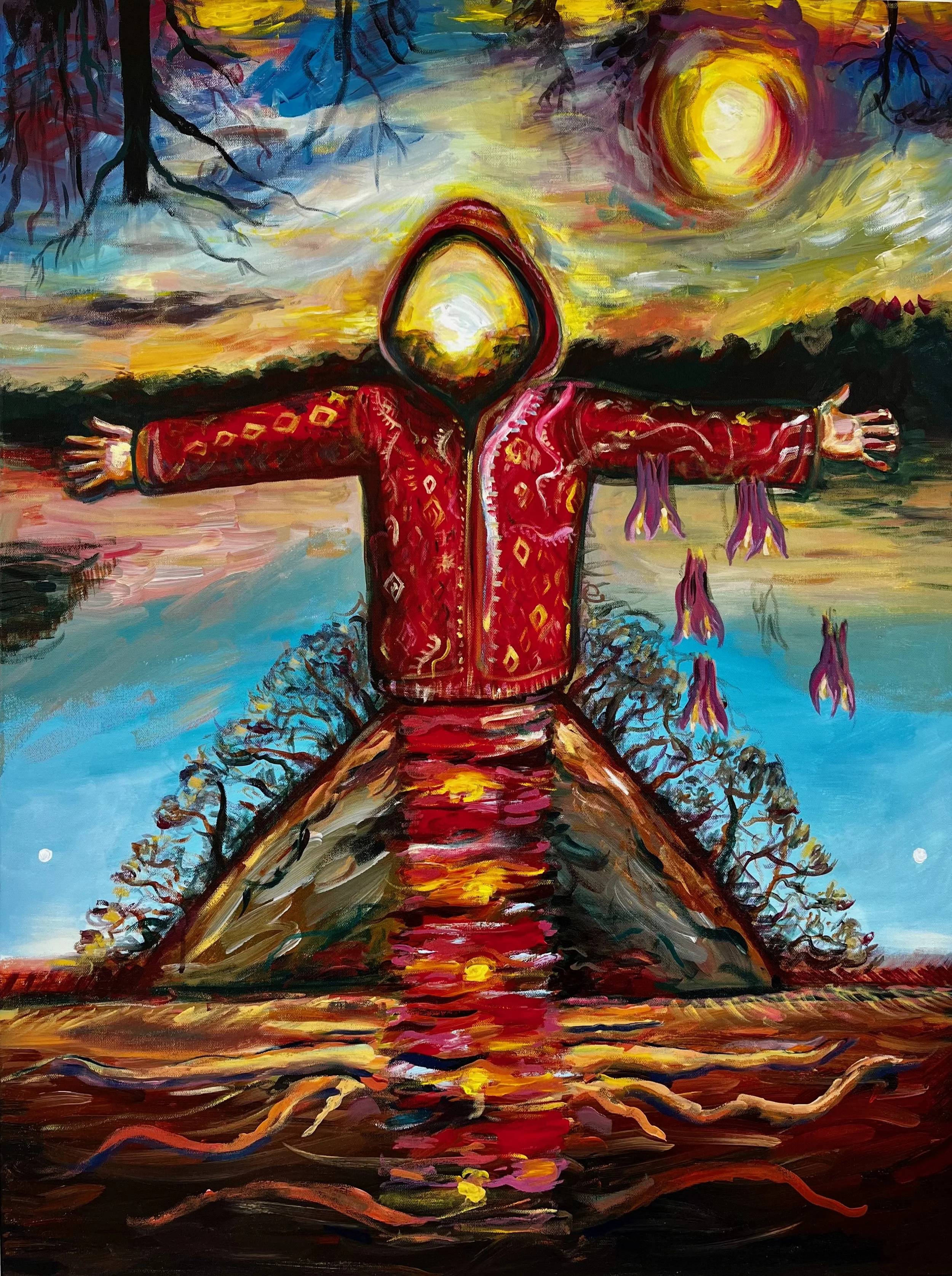 The Being of Light, 30 x 40 inches, oil and acrylic on canvas, 2022 (available)