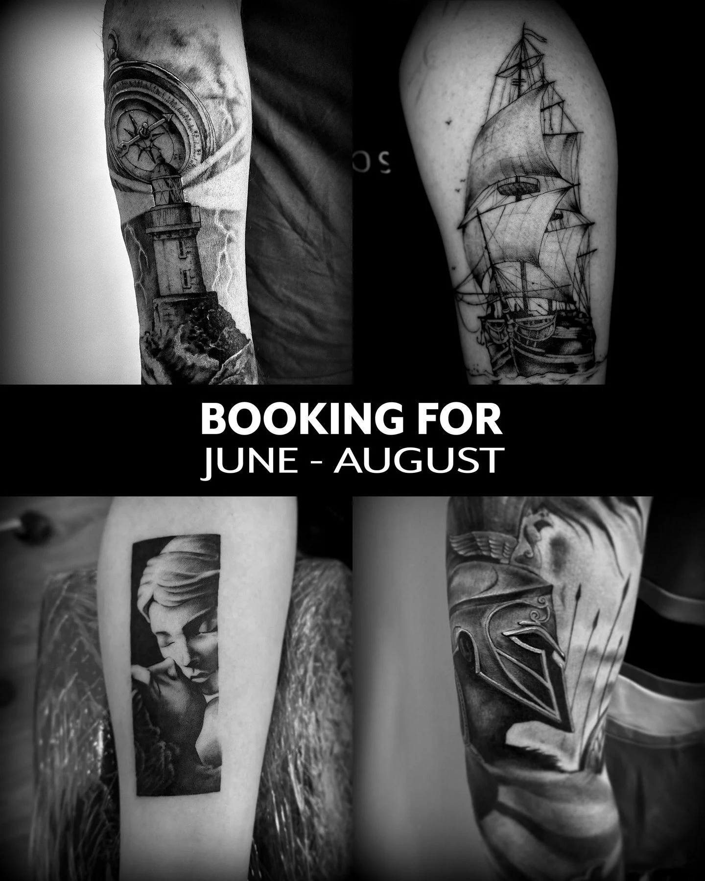 NOW TAKING BOOKINGS &mdash; JUNE TO AUGUST 2026

To secure a spot, DM or email me at rob@lineartattoo.com with:
&bull; Style + reference images
&bull; Desired size
&bull; Placement (please attach a clear photo of the area)
&bull; Budget range

The mo
