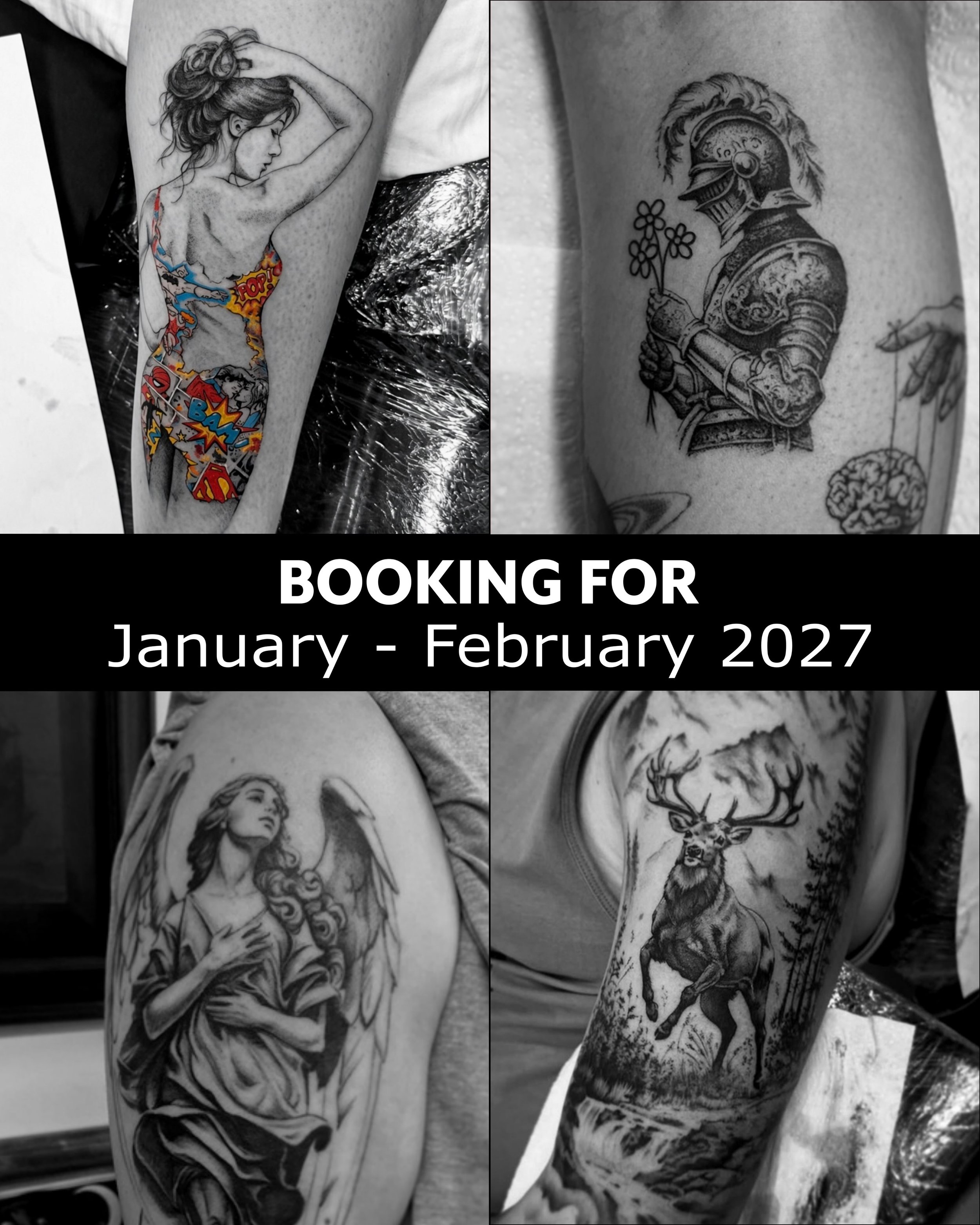 BOOKING FOR JANUARY-FEBRUARY 2027

Dm or Email me at rob@lineartattoo.com 

Info to include 
- Brief description 
- Approx size and placement 
- Any reference images 
- Budget