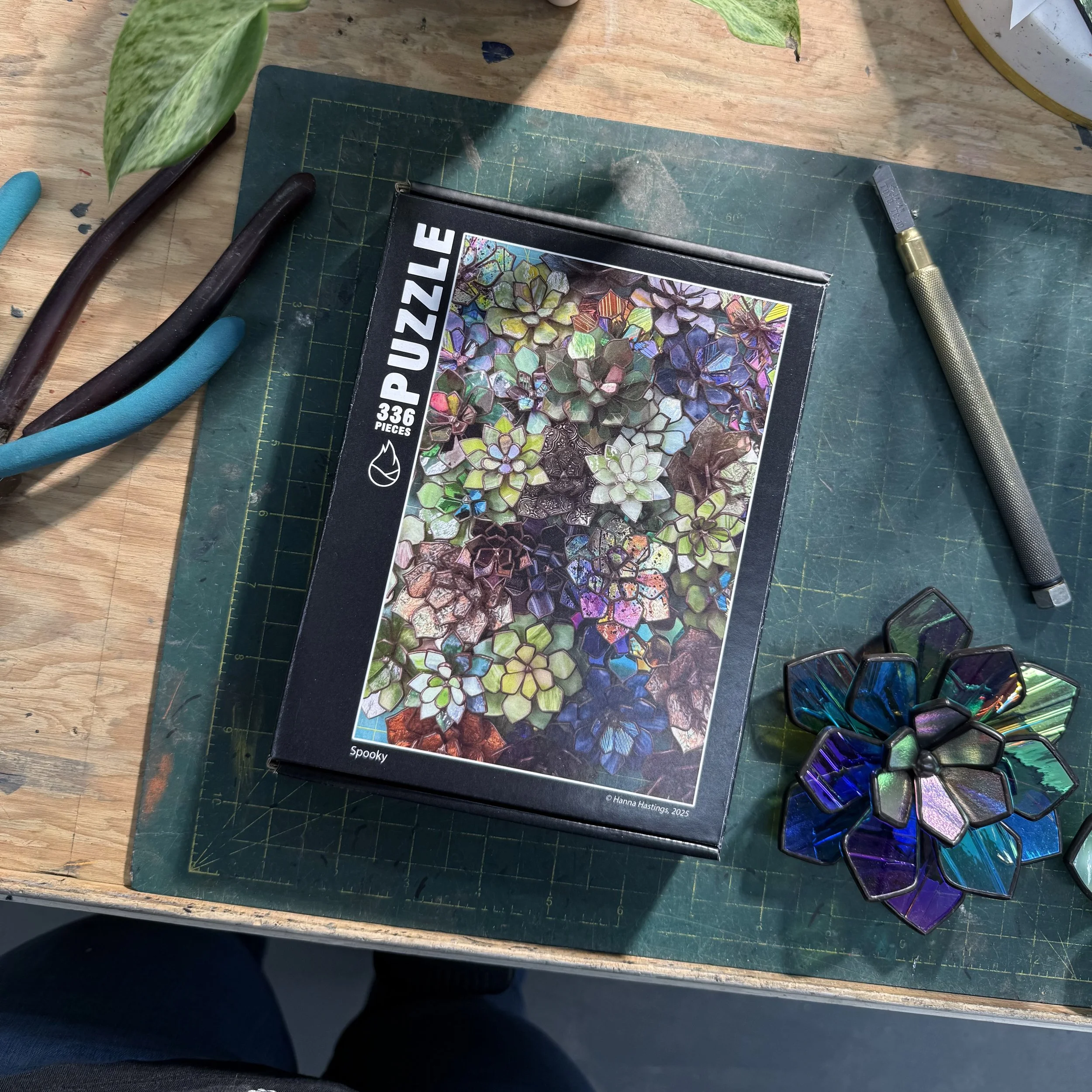 Stained Glass Inspired Puzzle - Spooky Theme