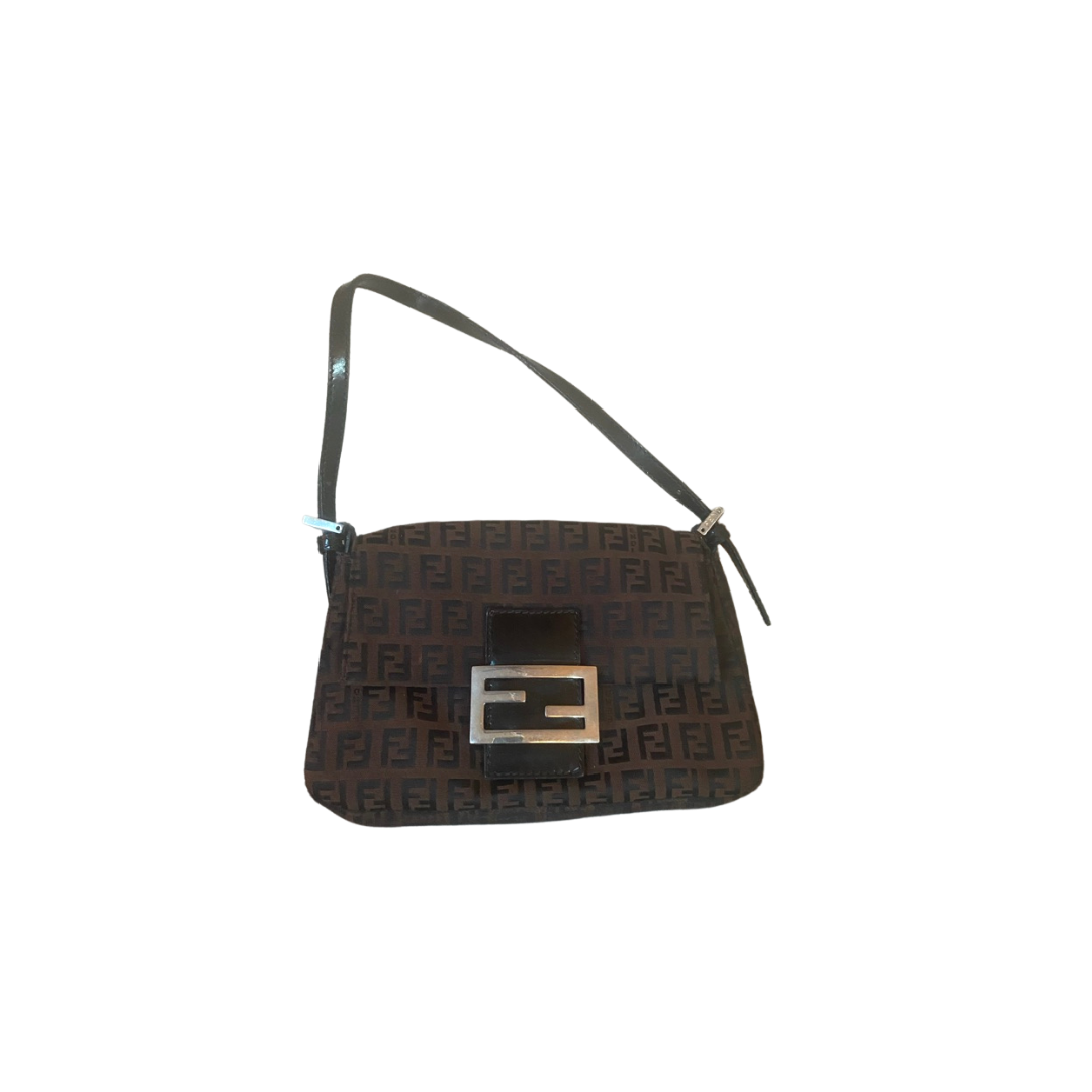 Fendi Zucchino Baguette Shoulder Bag (SHF-21031) – LuxeDH