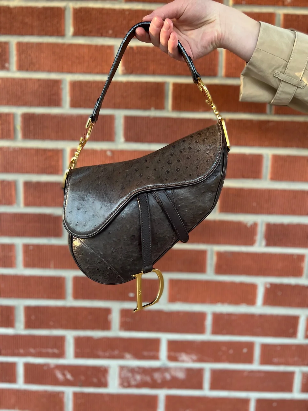 Dior saddleバッグ Saddle Bag with Strap Black Goatskin | DIOR