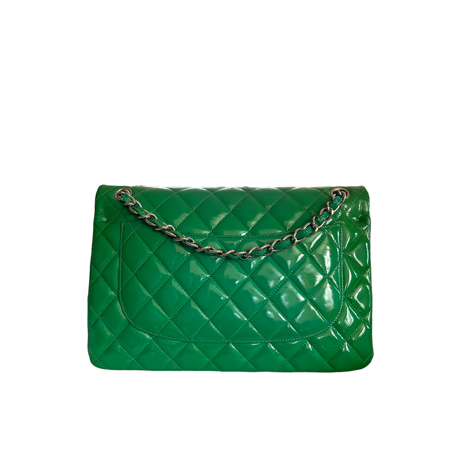 Chanel Green Patent Leather Double Flap Bag — HollyClosetCase