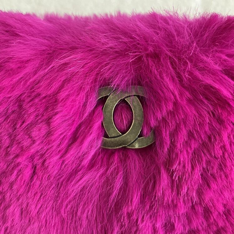 pink fuzzy chanel bag