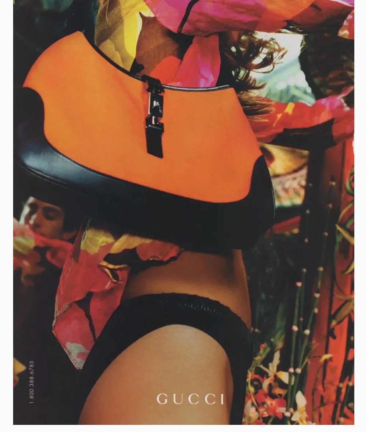 This is the iconic Jackie bag from Tom Ford&rsquo;s legendary &lsquo;Las Vegas hippy&rsquo; collection for Gucci. The Spring/Summer 1999. He reimagined the classic Jackie bag with a modern twist updating the piston lock to a flatter, rectangular shap