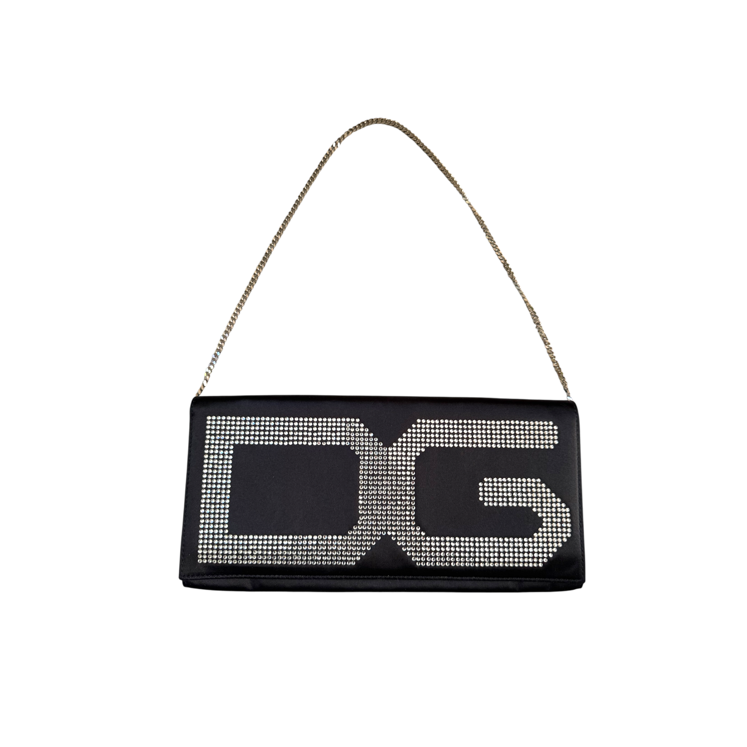 Dolce and Gabbana Satin & Rhinestone Clutch — HollyClosetCase