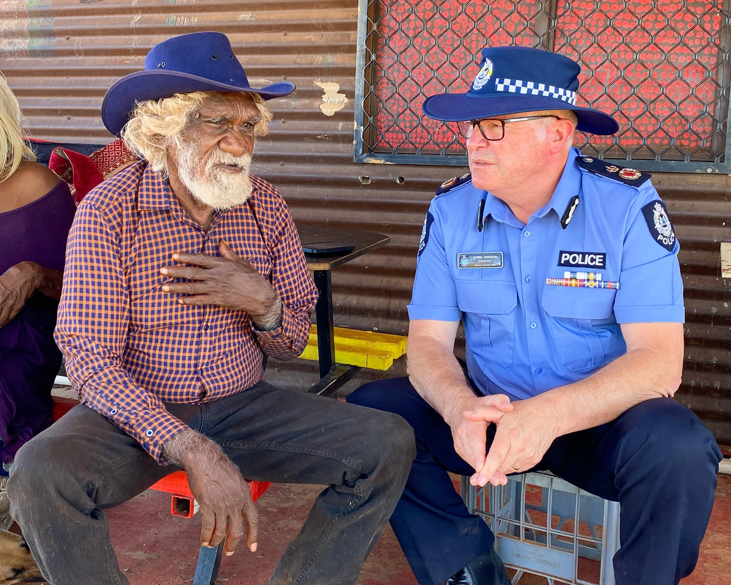 TWO SENIOR LAW MEN REUNITE IN PARNNGURR COMMUNITY TO DISCUSS VACCINATION HESITANCY