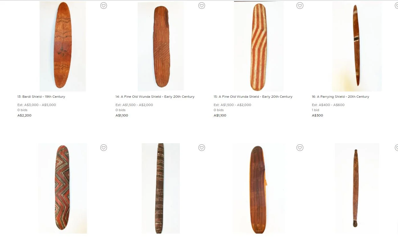 TRIBAL ARTIFACTS AUCTION CAUSES CONCERN