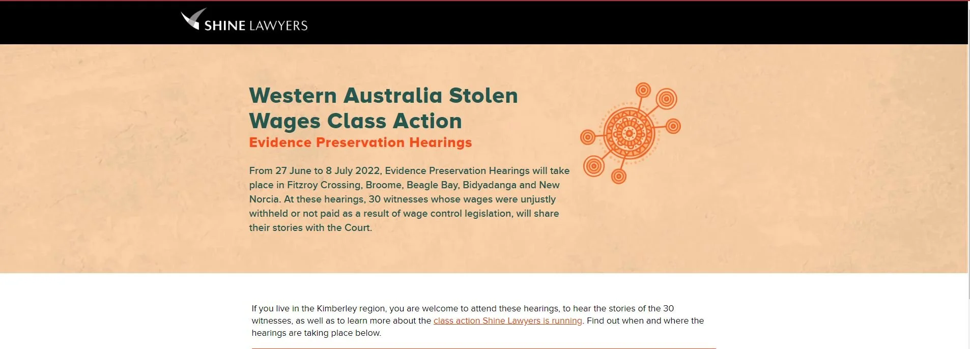 KIMBERLEY STOLEN WAGES HEARINGS 