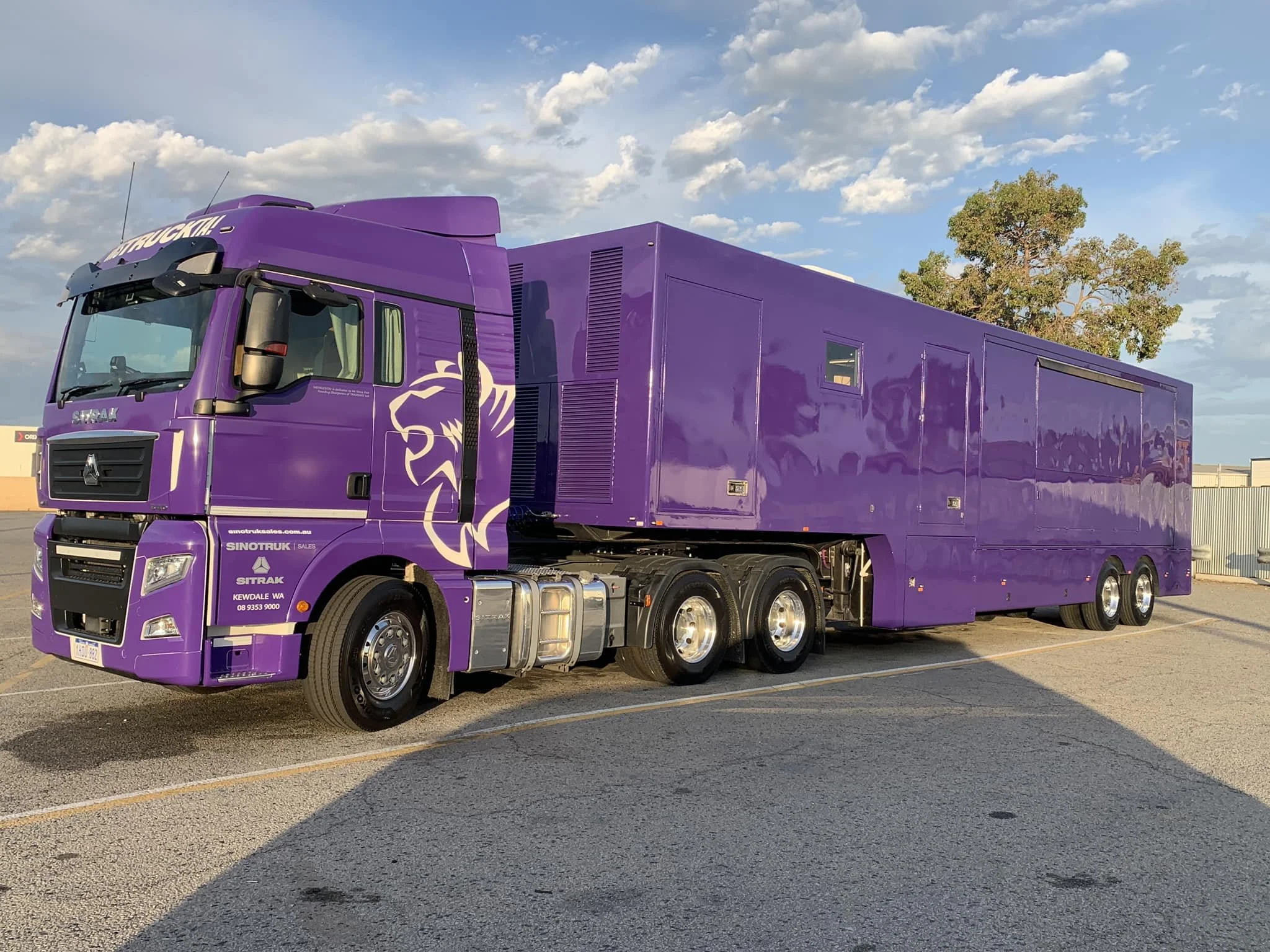 THE NEW PURPLE TRUCK EDUCATING DRIVERS IN WA
