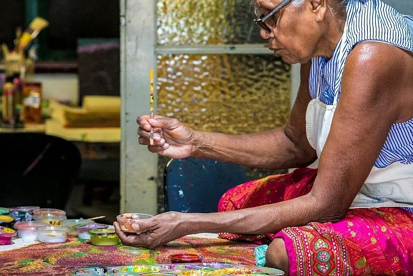 "WE DOCUMENTED THE VERY FIRST DOT ON HER ART PIECE TO THE LAST"